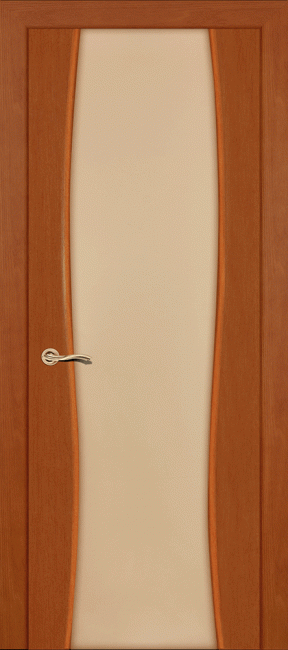 Фото -   Межкомнатная дверь "Жемчуг-2", по, темный анегри   | фото в интерьере