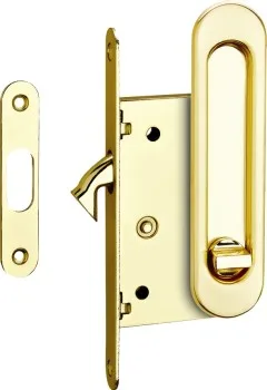 Ручка с фиксатором для раздвижной двери, золото